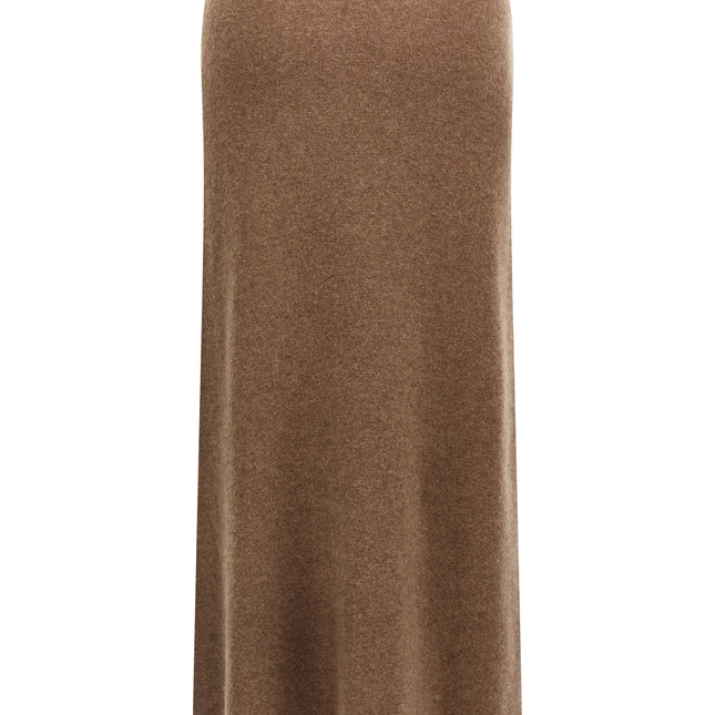 Max Mara Gray Cashmere Midi Skirt