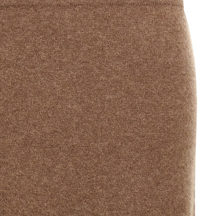 Max Mara Gray Cashmere Midi Skirt
