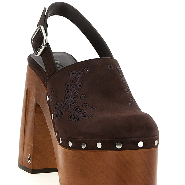 Jimmy Choo Brown Leather High Heel Pumps