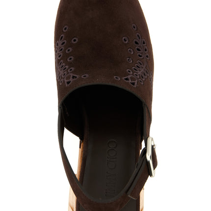 Jimmy Choo Brown Leather High Heel Pumps
