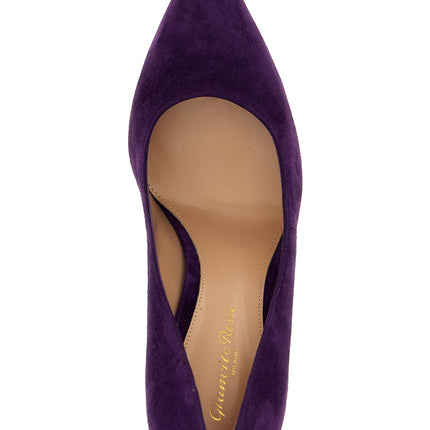 Gianvito Rossi Purple Suede Leather High Heel Pumps