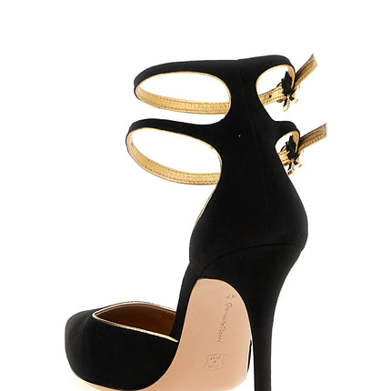 Gianvito Rossi Black Suede Leather High Heel Pumps