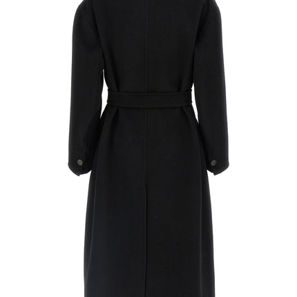 'S Max Mara Black Virgin Wool Coat