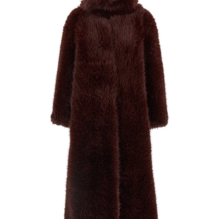 B&B COUTURE Bordeaux Polyester Coat