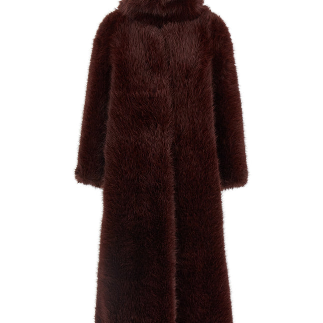 B&B COUTURE Bordeaux Polyester Coat