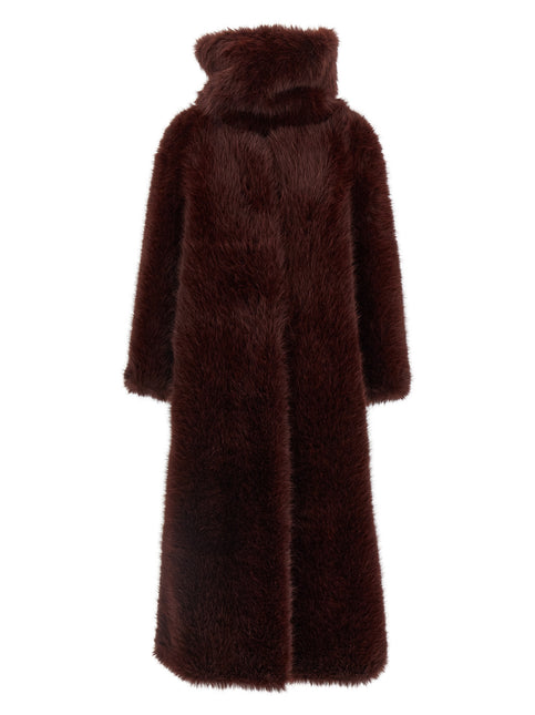 B&B COUTURE Bordeaux Polyester Coat