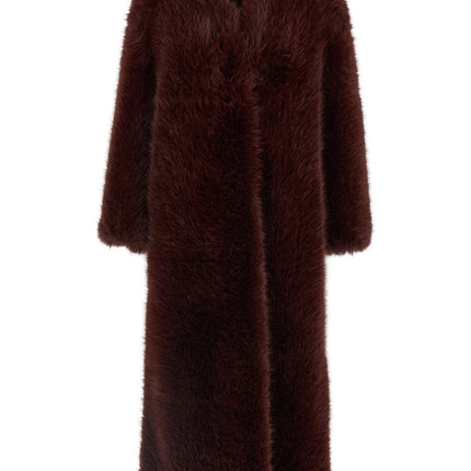 B&B COUTURE Bordeaux Polyester Coat