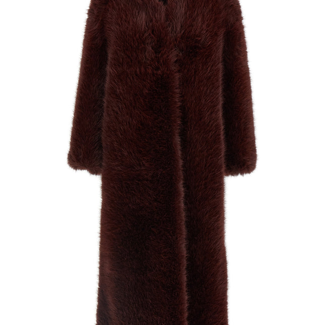 B&B COUTURE Bordeaux Polyester Coat
