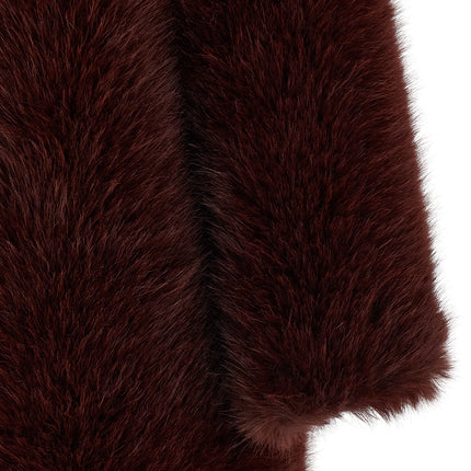 B&B COUTURE Bordeaux Polyester Coat