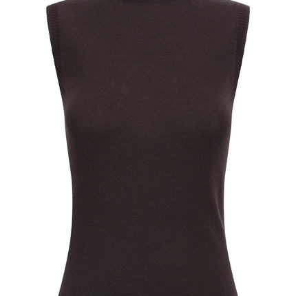 Sportmax Brown Virgin Wool Cardigan