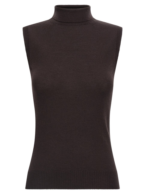 Sportmax Brown Virgin Wool Cardigan