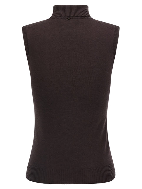 Sportmax Brown Virgin Wool Cardigan