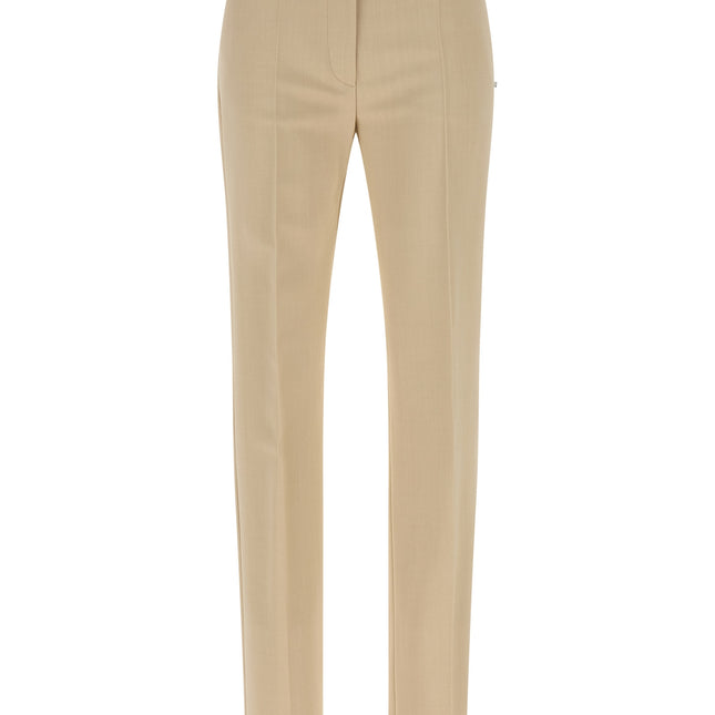 Sportmax Beige Viscose Dress Pants