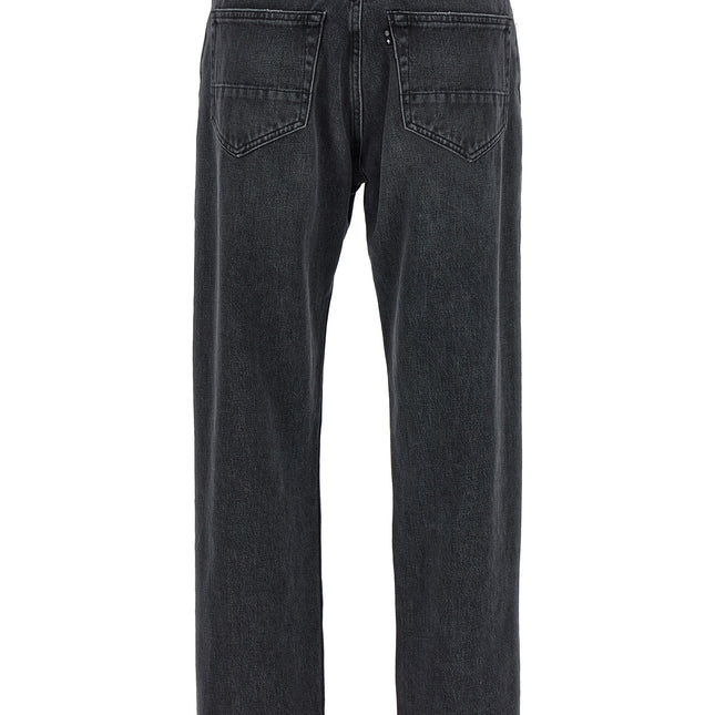 Department 5 Black Cotton Straight-Leg Jeans