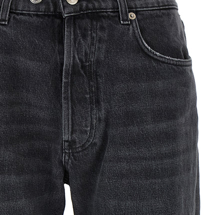 Department 5 Black Cotton Straight-Leg Jeans