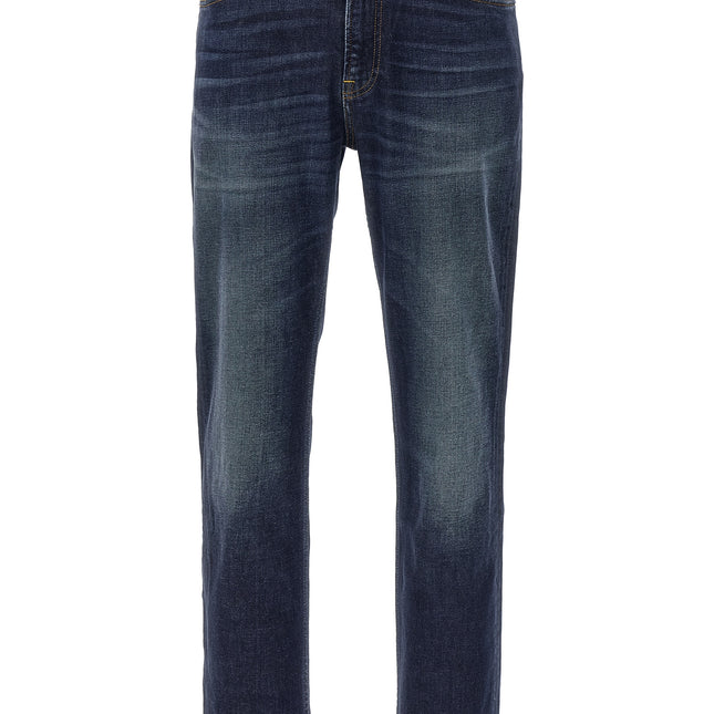 Department 5 Blue Cotton Straight-Leg Jeans