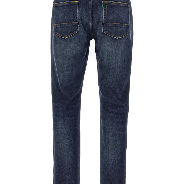 Department 5 Blue Cotton Straight-Leg Jeans