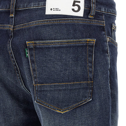 Department 5 Blue Cotton Straight-Leg Jeans