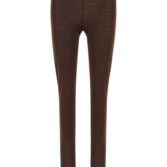 Jil Sander Bordeaux Polyester Leggings