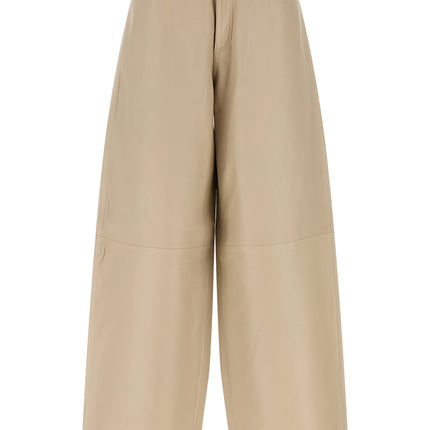 Haikure Beige Leather Pants