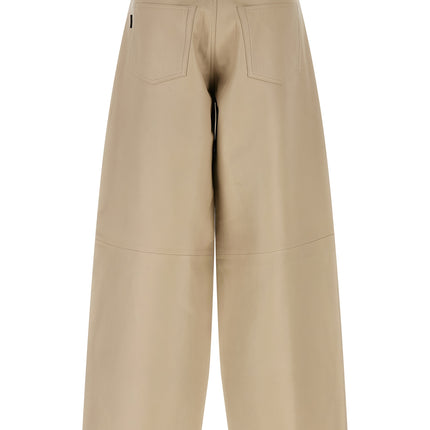 Haikure Beige Leather Pants