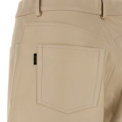 Haikure Beige Leather Pants