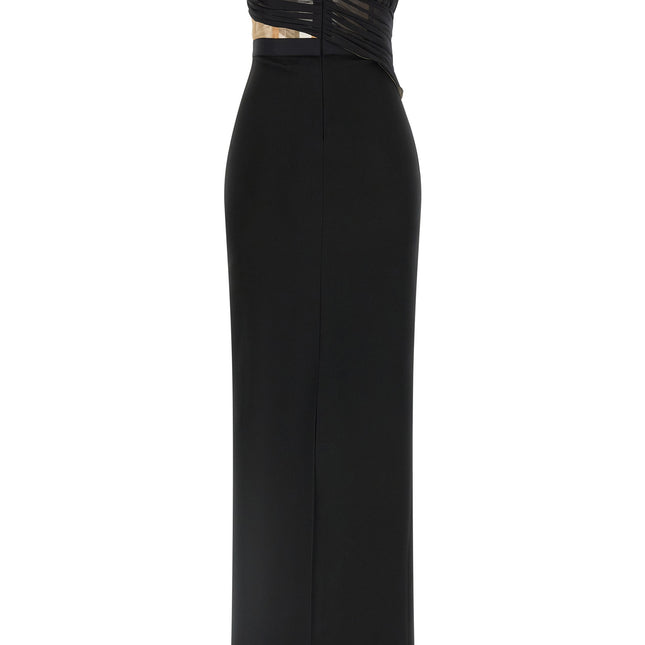 Nensi Dojaka Black Viscose Long Dress