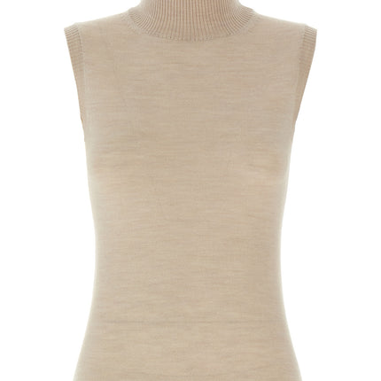 Sportmax Beige Virgin Wool Cardigan