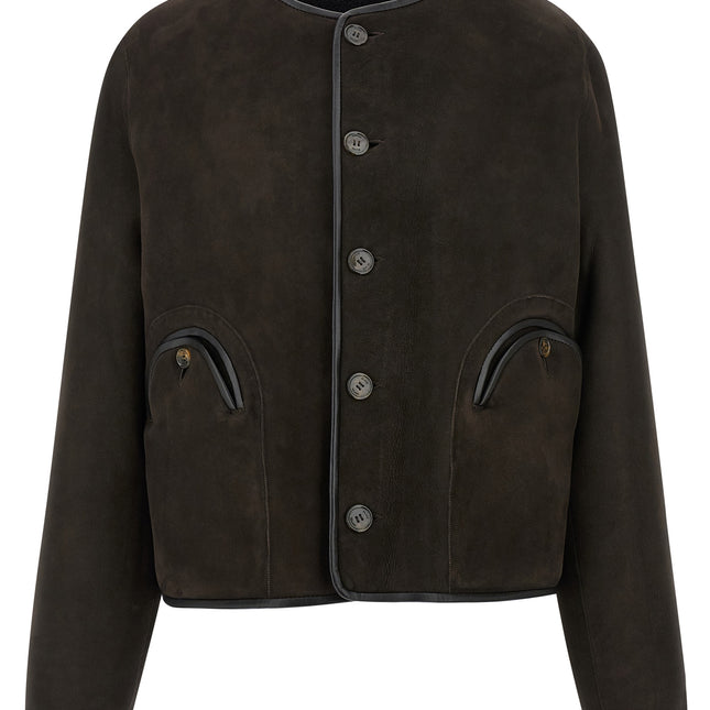 Blazé Milano Black Lamb Leather Shell Jacket