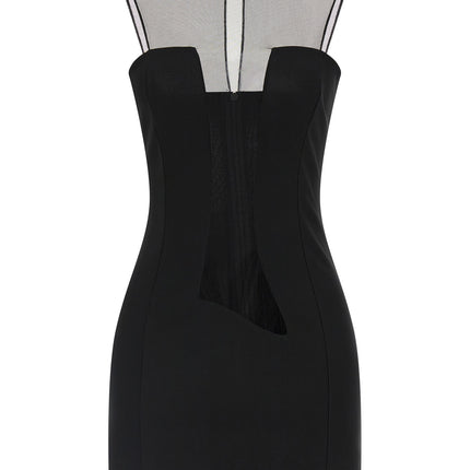 Nensi Dojaka Black Viscose Short Dress