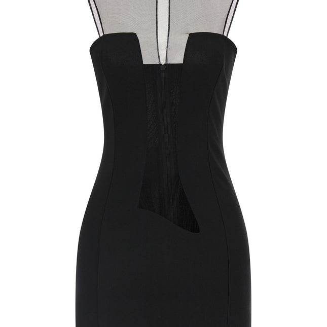 Nensi Dojaka Black Viscose Short Dress