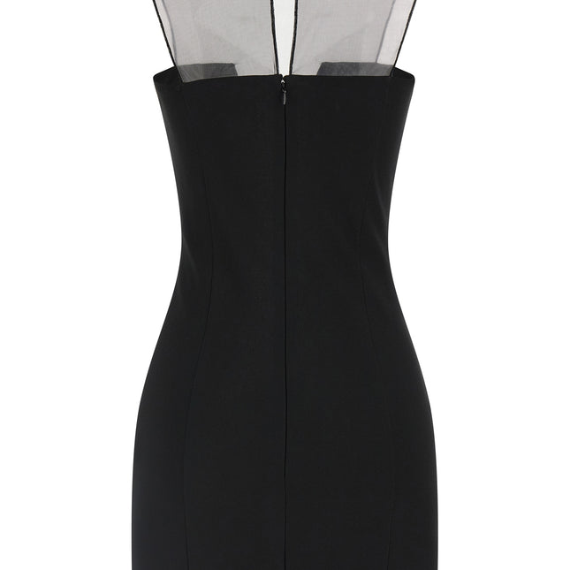 Nensi Dojaka Black Viscose Short Dress