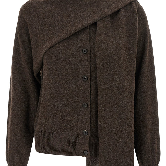 Ferragamo Brown Cashmere Cardigan