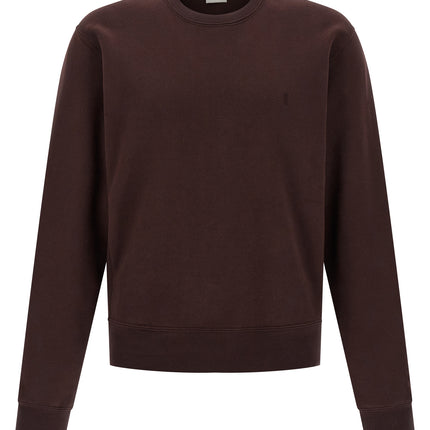 Saint Laurent Bordeaux Cotton Sweatshirt
