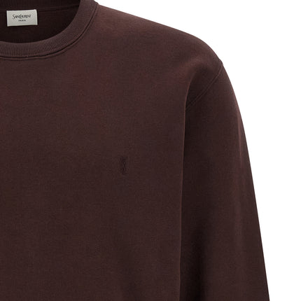 Saint Laurent Bordeaux Cotton Sweatshirt