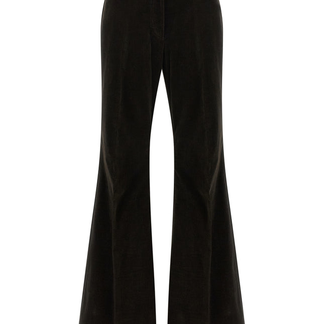 Ferragamo Brown Cotton Flared Pants