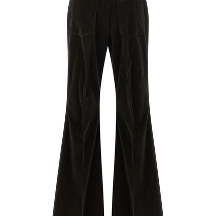 Ferragamo Brown Cotton Flared Pants