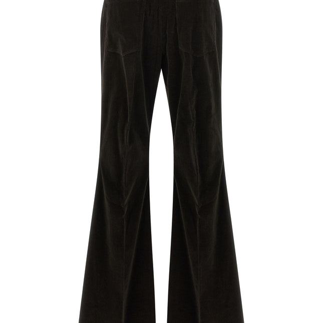 Ferragamo Brown Cotton Flared Pants
