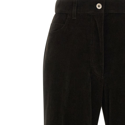 Ferragamo Brown Cotton Flared Pants