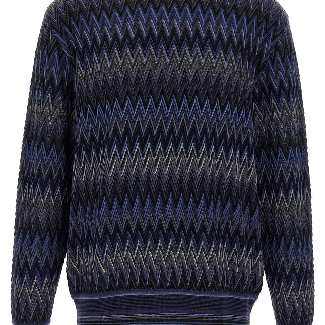 Missoni Blue Wool Cardigan