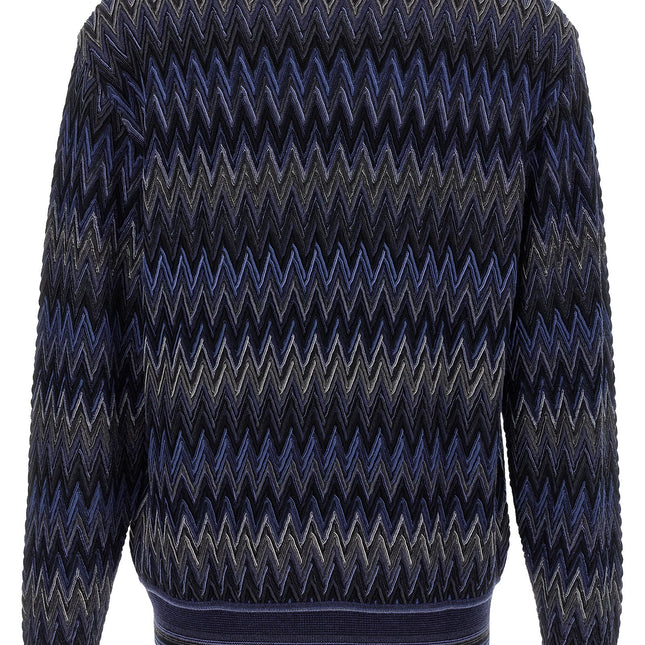 Missoni Blue Wool Cardigan