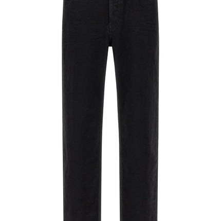 Saint Laurent Black Cotton Straight-Leg Jeans