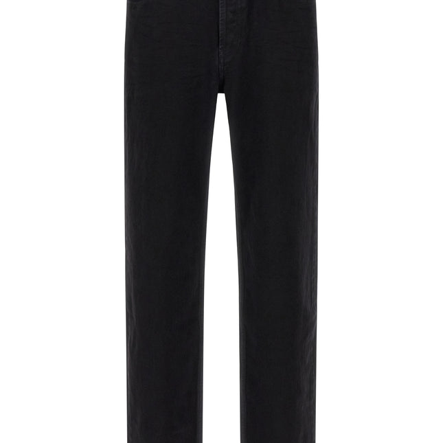 Saint Laurent Black Cotton Straight-Leg Jeans