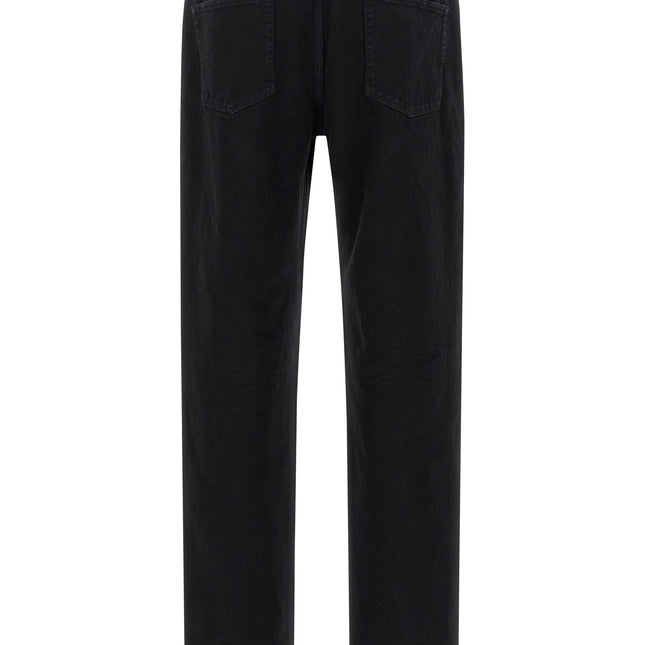 Saint Laurent Black Cotton Straight-Leg Jeans