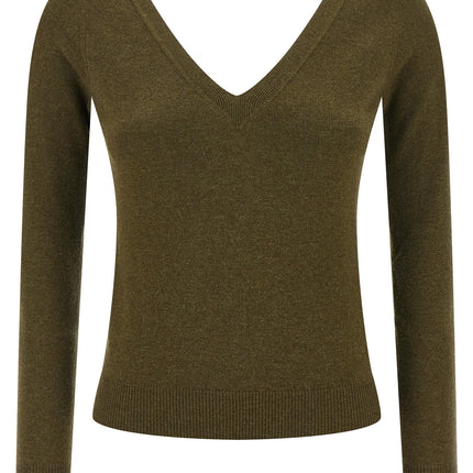 Saint Laurent Bicolor Cashmere Cardigan