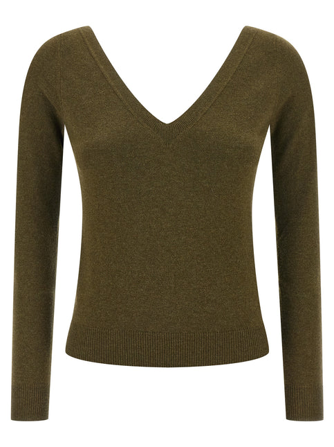Saint Laurent Bicolor Cashmere Cardigan