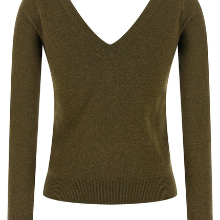 Saint Laurent Bicolor Cashmere Cardigan