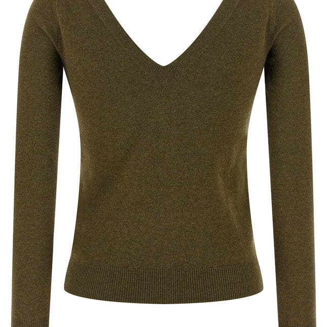Saint Laurent Bicolor Cashmere Cardigan