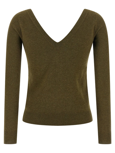 Saint Laurent Bicolor Cashmere Cardigan