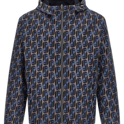 Fendi Blue Polyester Shell Jacket